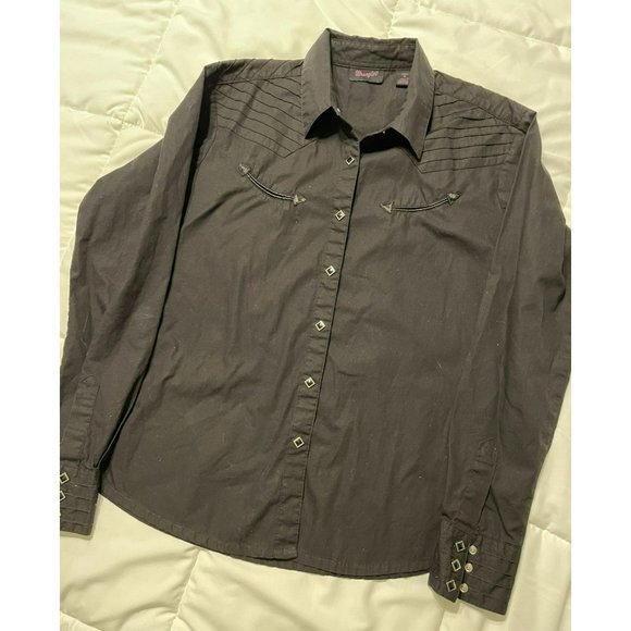 Women's Wrangler‎ Pearl Snap Button Shirt Size M - Picture 1 of 5
